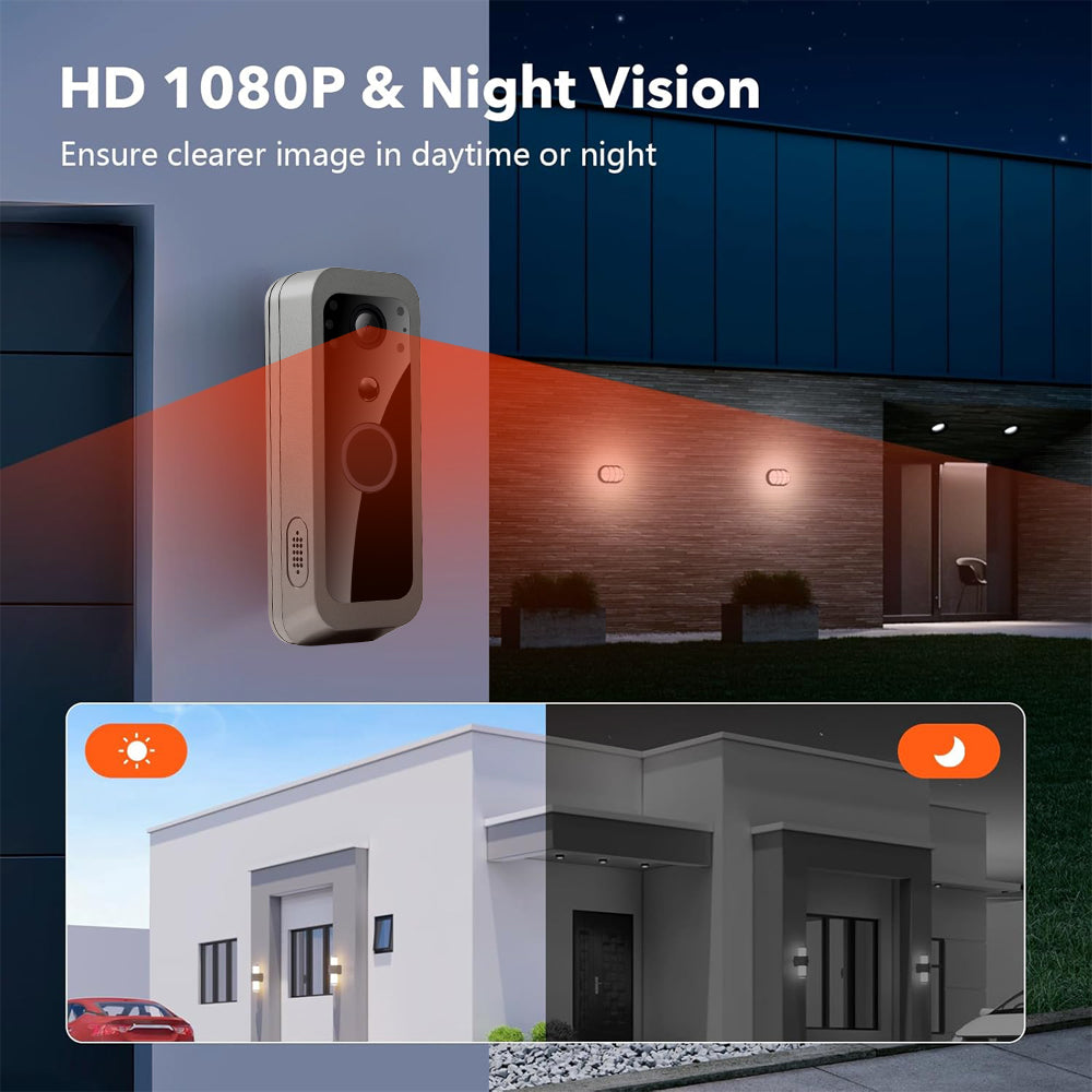 Campainha Inteligente Wi-Fi com Câmara HD