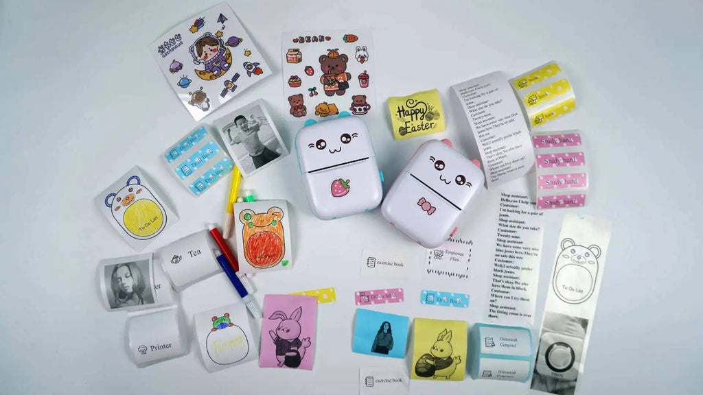 Impresora Inkless Printing Paper Photo Records Card Stickers Label Machine Mobile Phone Mini Portable Thermal Printer