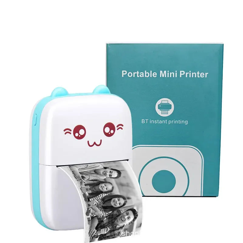 Impresora Inkless Printing Paper Photo Records Card Stickers Label Machine Mobile Phone Mini Portable Thermal Printer