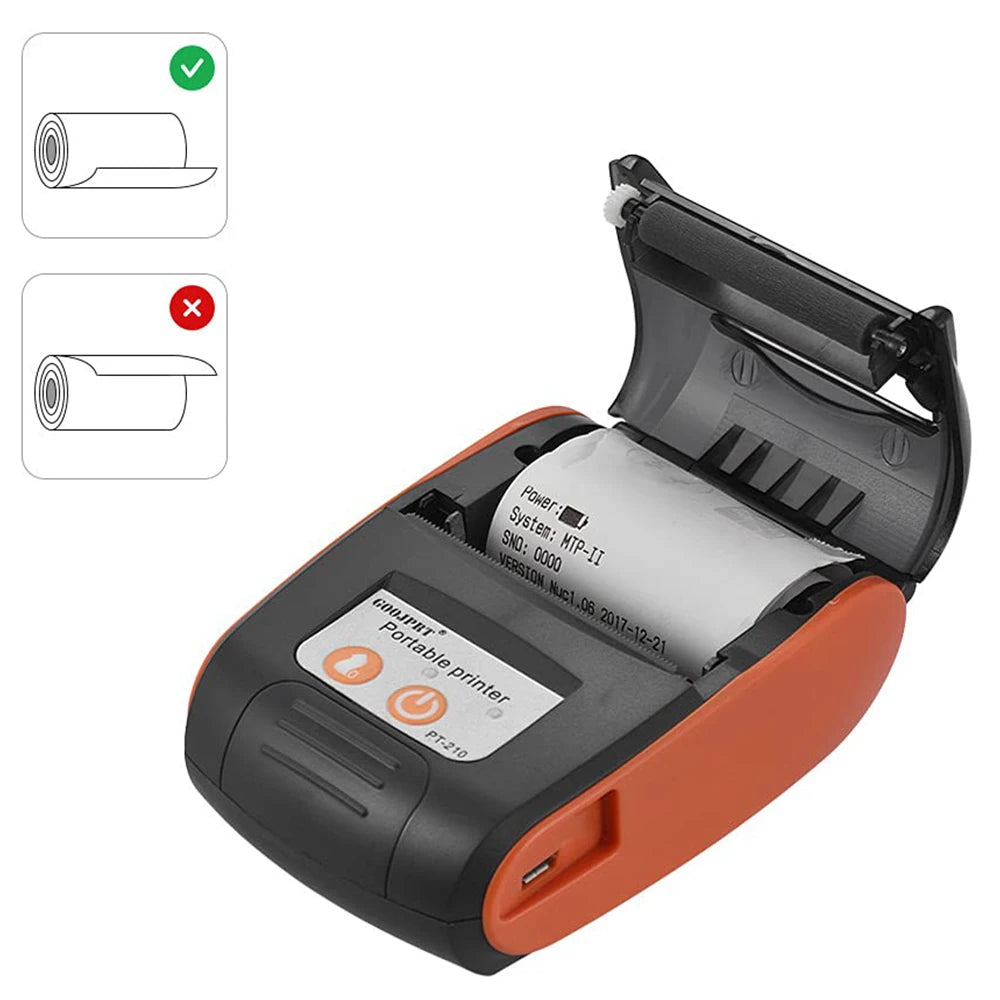 Mini Impressora Térmica Portátil POS Recibo Sem Fios Bluetooth 58mm Bilhete Fatura IOS Android PC Negócios Retalho Sem Tinta