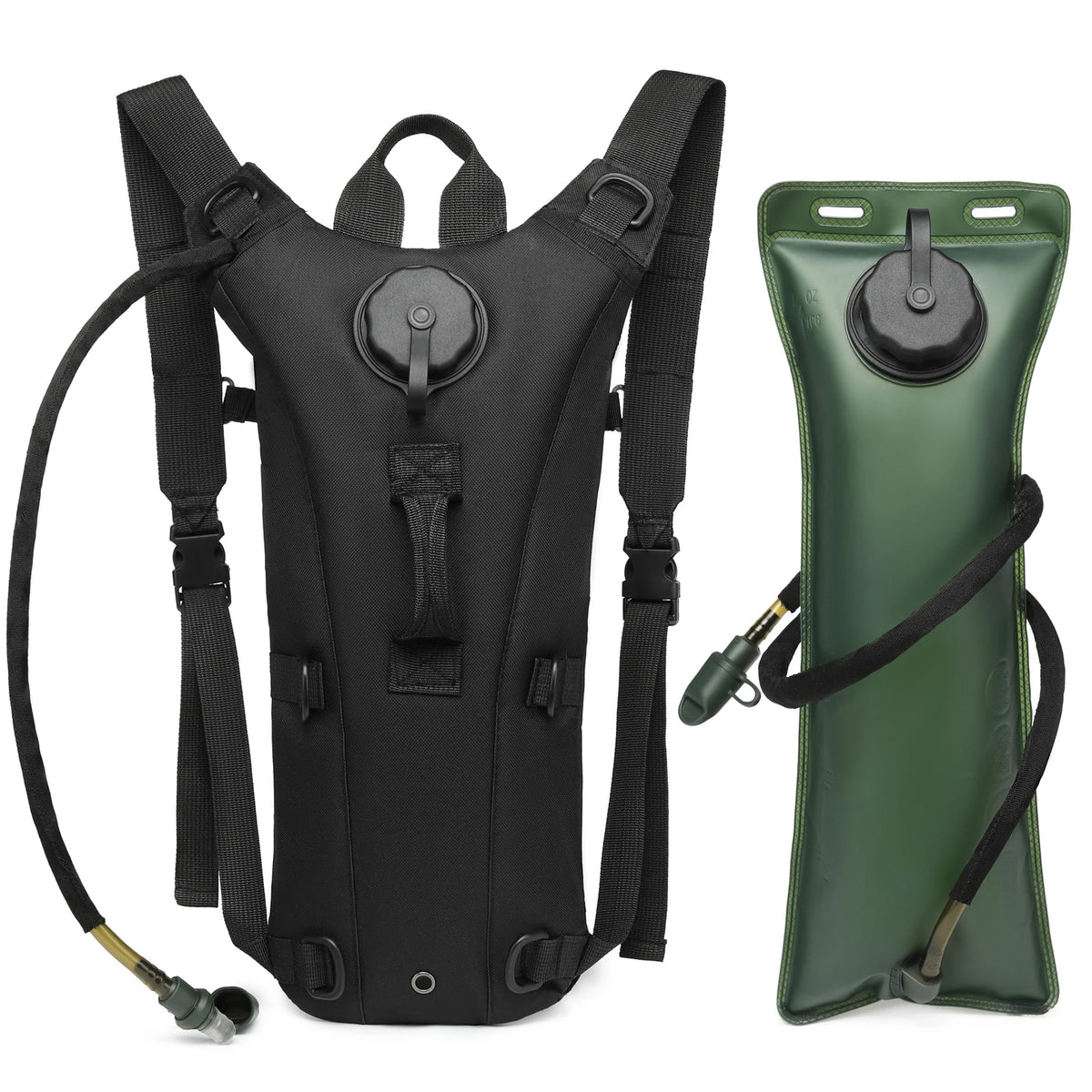 Sport Hydration Pack Backpack Water-proof Nylon Water Bag with 3 Liter Bladder for Hiking Cycling Climbing