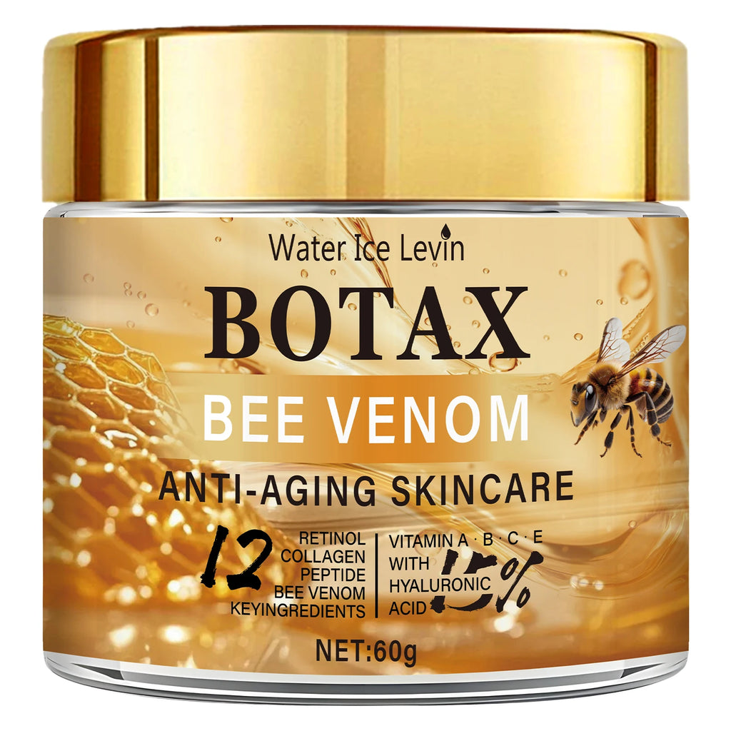 Creme de Veneno de Abelha "Botax" - Tratamento de Rugas Profundas, Rejuvenescimento e Refirmação da Pele com Collagen Water Ice Levin. 60g.
