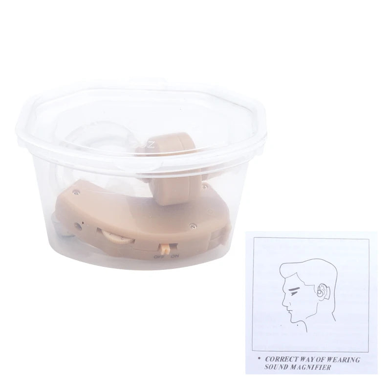 BTE Hearing Aid Ear for Deafness Sound Amplifier Adjustable Hearing Aids Portable Super Ear Hearing Amplifier for the Elderly