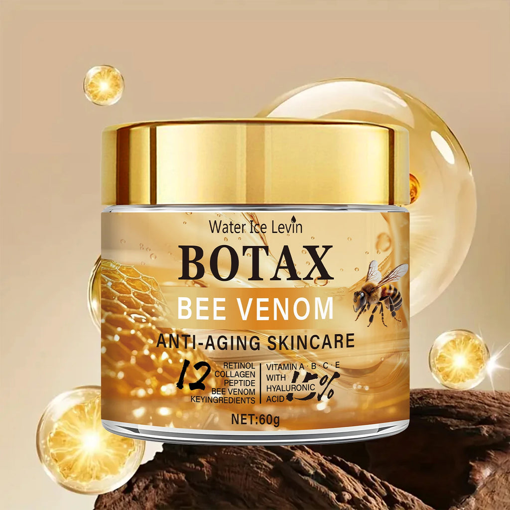 Creme de Veneno de Abelha "Botax" - Tratamento de Rugas Profundas, Rejuvenescimento e Refirmação da Pele com Collagen Water Ice Levin. 60g.