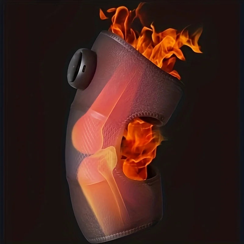 Single-Leg and Double-Leg Heated Knee Massager, 3-in-1 Heated Knee, Elbow, and Shoulder Support Wrap, Vibrating Knee Heating Pad, 3 Adjustable Vibration and Heating Modes, Heating Pad for Knee, Elbow, Shoulder, and Leg Relaxa
