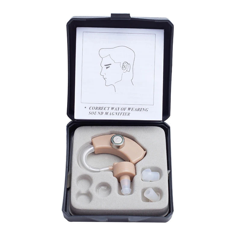 BTE Hearing Aid Ear for Deafness Sound Amplifier Adjustable Hearing Aids Portable Super Ear Hearing Amplifier for the Elderly