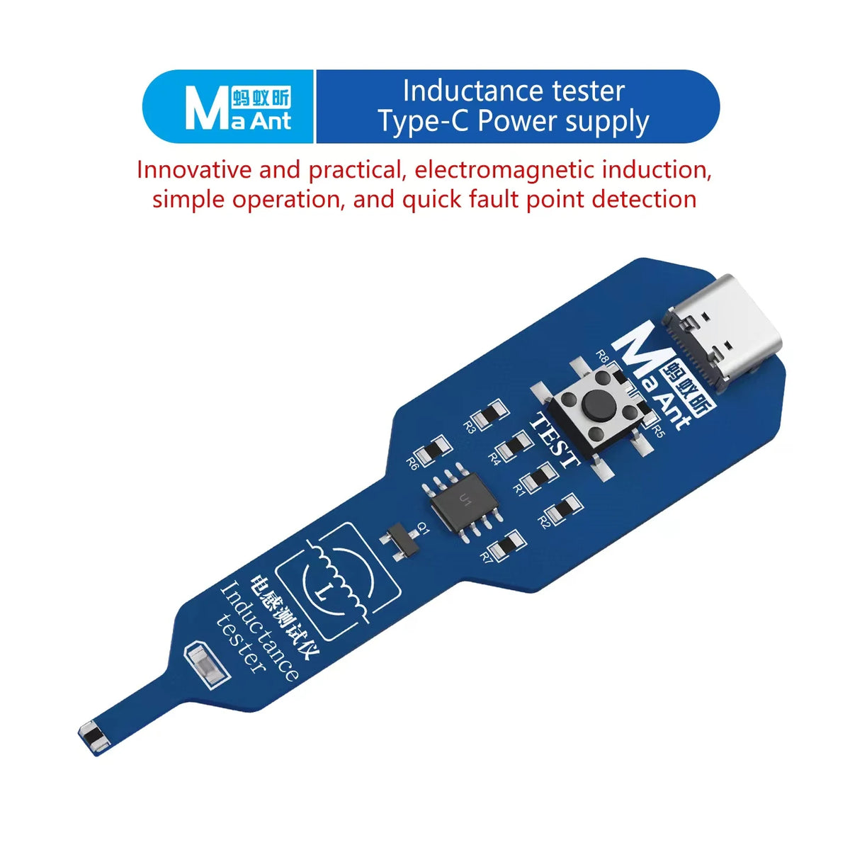 Testador de Indutância Maant M093 Ferramenta de Indução Eletromagnética de Alta Precisão para Deteção de Falhas em Placas de Circuito Fácil Operação
