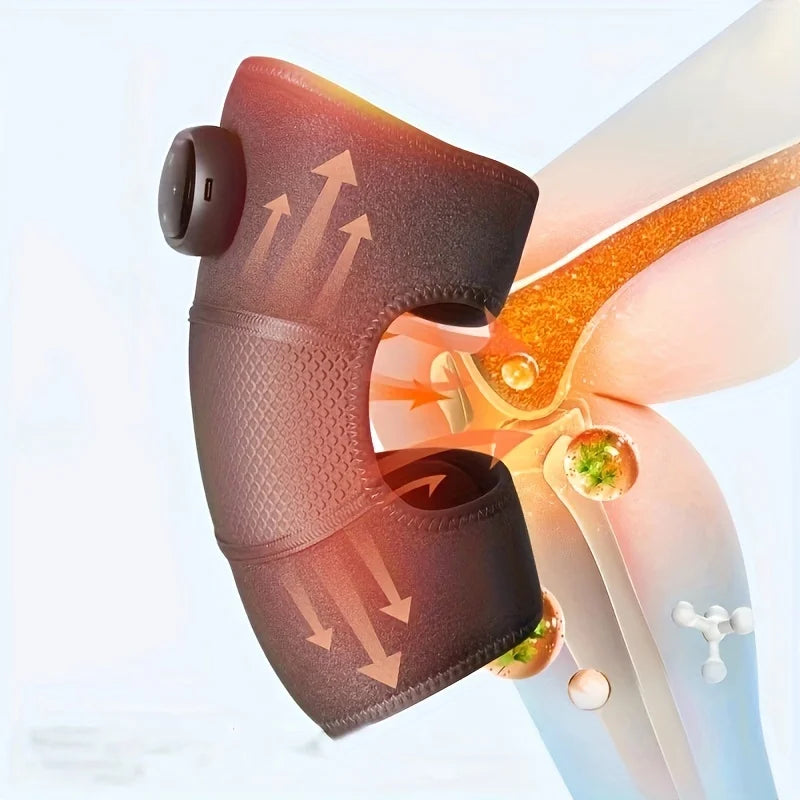 Single-Leg and Double-Leg Heated Knee Massager, 3-in-1 Heated Knee, Elbow, and Shoulder Support Wrap, Vibrating Knee Heating Pad, 3 Adjustable Vibration and Heating Modes, Heating Pad for Knee, Elbow, Shoulder, and Leg Relaxa