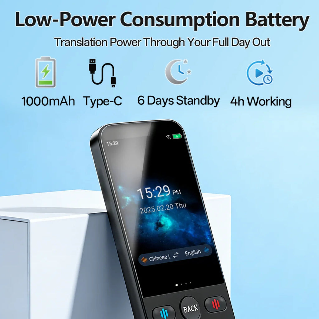 MSAI T20 Portable Translator 15 Offline Languages 98% Accuracy Tow-Way Realtime 160 Online Translation for Travel Business