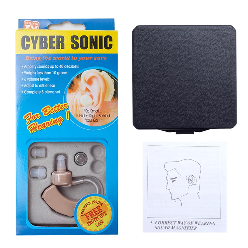 BTE Hearing Aid Ear for Deafness Sound Amplifier Adjustable Hearing Aids Portable Super Ear Hearing Amplifier for the Elderly