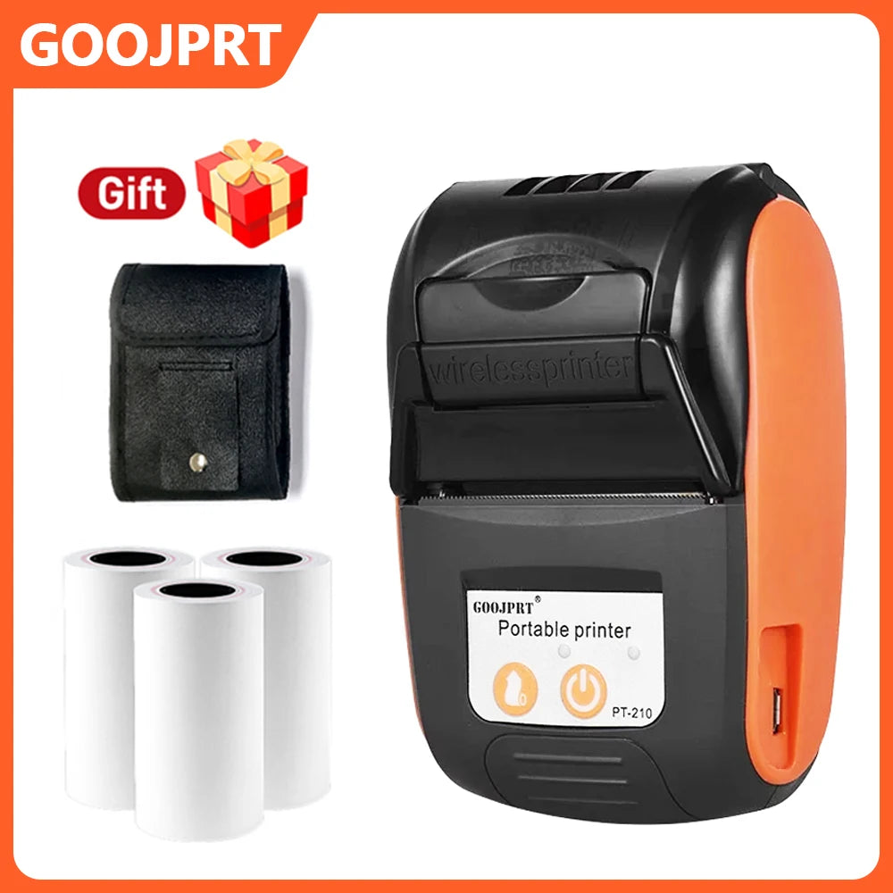 Mini Impressora Térmica Portátil POS Recibo Sem Fios Bluetooth 58mm Bilhete Fatura IOS Android PC Negócios Retalho Sem Tinta