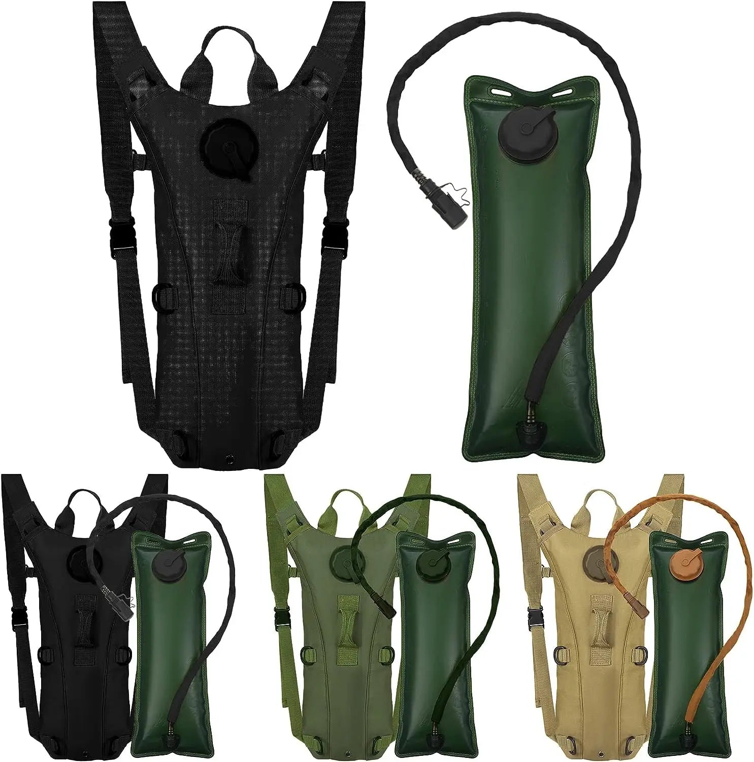 Sport Hydration Pack Backpack Water-proof Nylon Water Bag with 3 Liter Bladder for Hiking Cycling Climbing