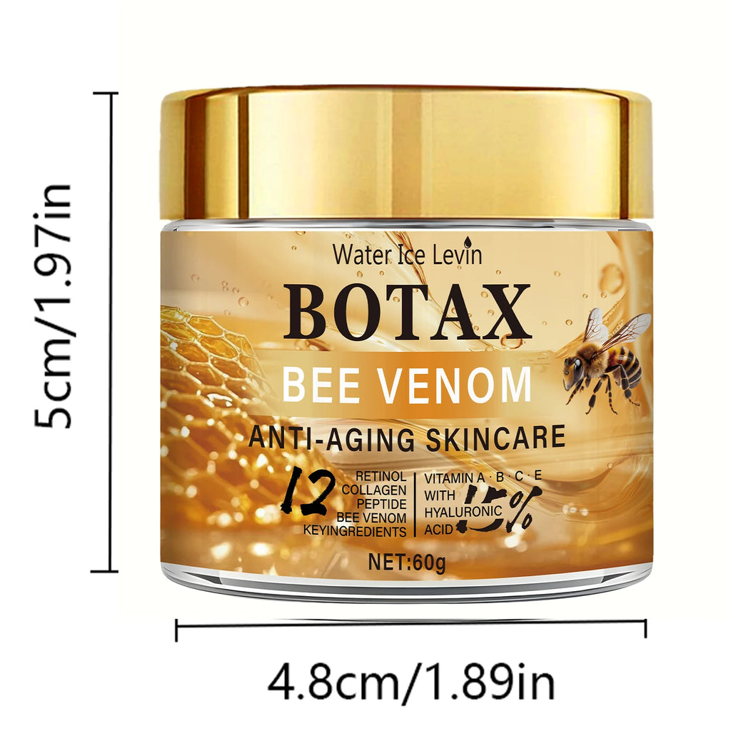 Creme de Veneno de Abelha "Botax" - Tratamento de Rugas Profundas, Rejuvenescimento e Refirmação da Pele com Collagen Water Ice Levin. 60g.