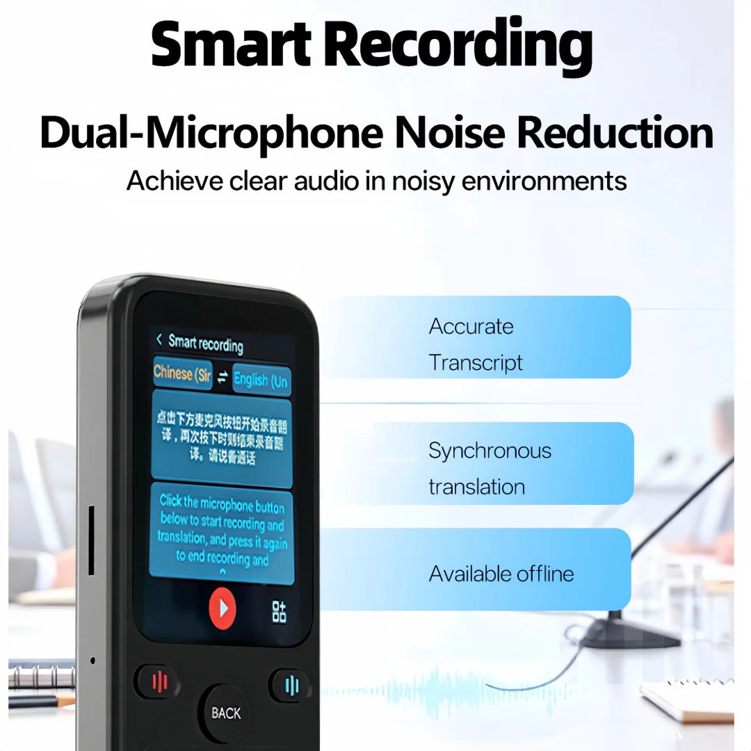 MSAI T20 Portable Translator 15 Offline Languages 98% Accuracy Tow-Way Realtime 160 Online Translation for Travel Business