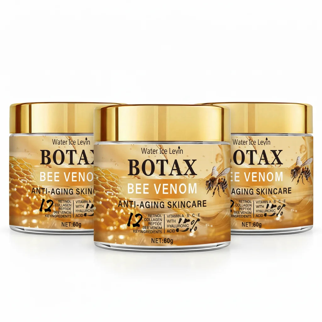 Creme de Veneno de Abelha "Botax" - Tratamento de Rugas Profundas, Rejuvenescimento e Refirmação da Pele com Collagen Water Ice Levin. 60g.