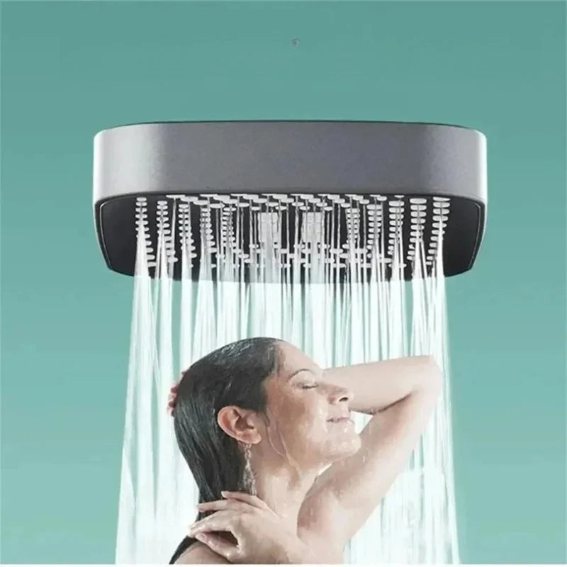 Cabeça de Chuveiro de Alta Pressão Ajustável de 3 Modos Grande Fluxo de Água Poupança Misturador de Chuveiro de Chuva Acessório de Casa de Banho