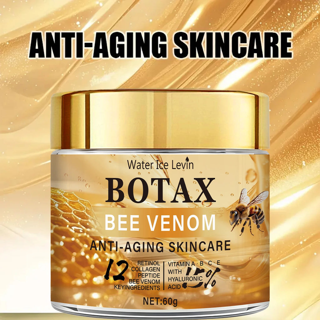 Creme de Veneno de Abelha "Botax" - Tratamento de Rugas Profundas, Rejuvenescimento e Refirmação da Pele com Collagen Water Ice Levin. 60g.