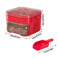 Ice maker with 50 cubes and easy-press lid, double-layer ice cube tray, refrigerator ice box for home ice storage